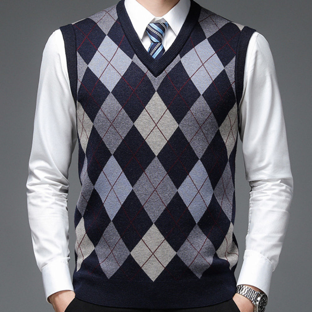 Pull sans manches en V