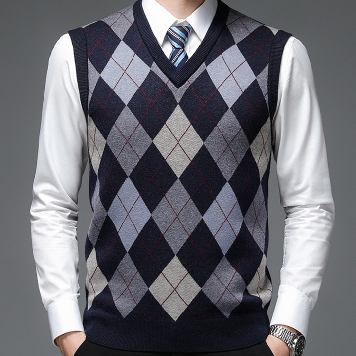 Pull sans manches en V