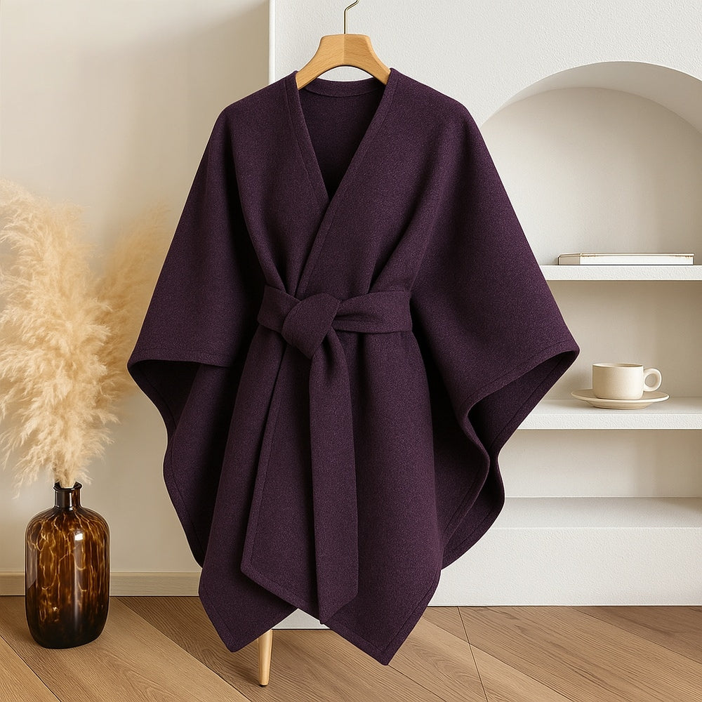 Manteau Luxueux à Col Châle résistant au vent pour Femme