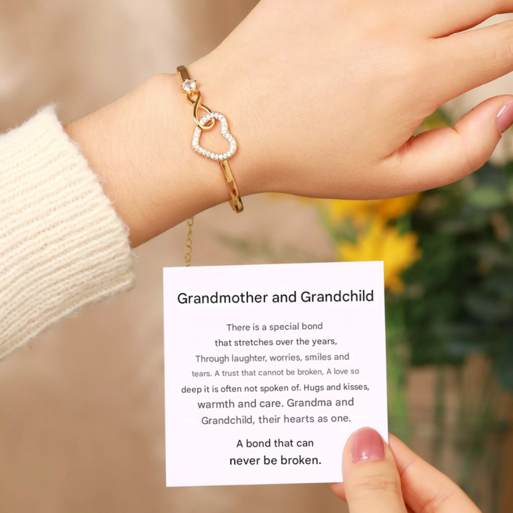 Bracelet à breloque en cœur infini en argent sterling pour femmes