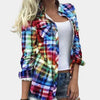 PlaidEase – Blouse Femme avec Design Plaid Intemporel et Touche Féminine