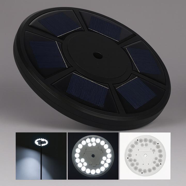 Lampe Solaire pour Mât de Drapeau 26 LEDS