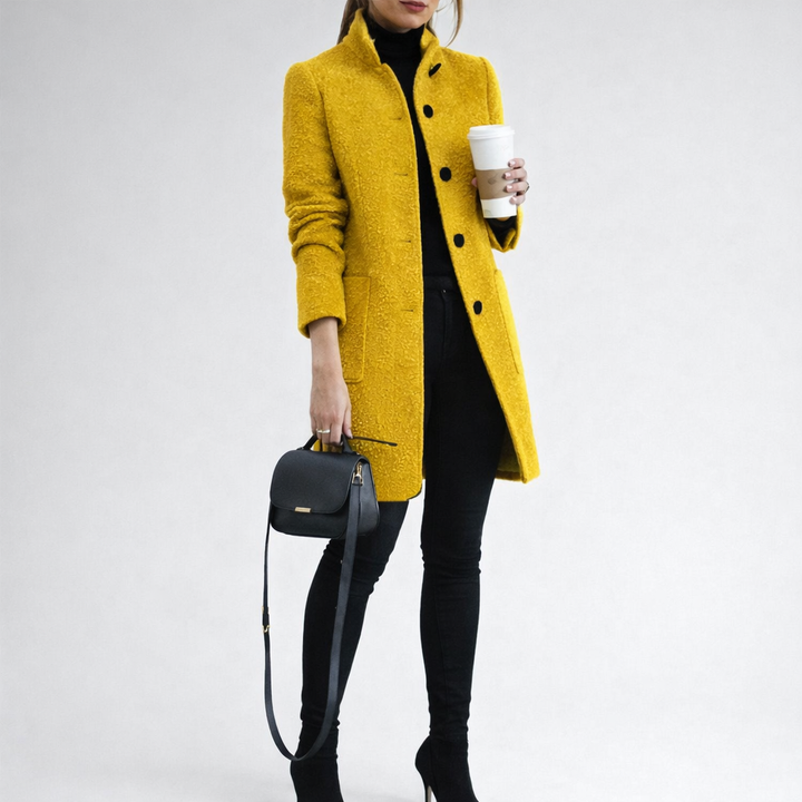 Manteau d'hiver pour femmes à col levant – Superposition élégante avec chaleur classique