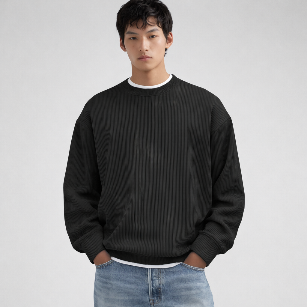 Pull Col Roulé Homme Élégant Uni Tricot