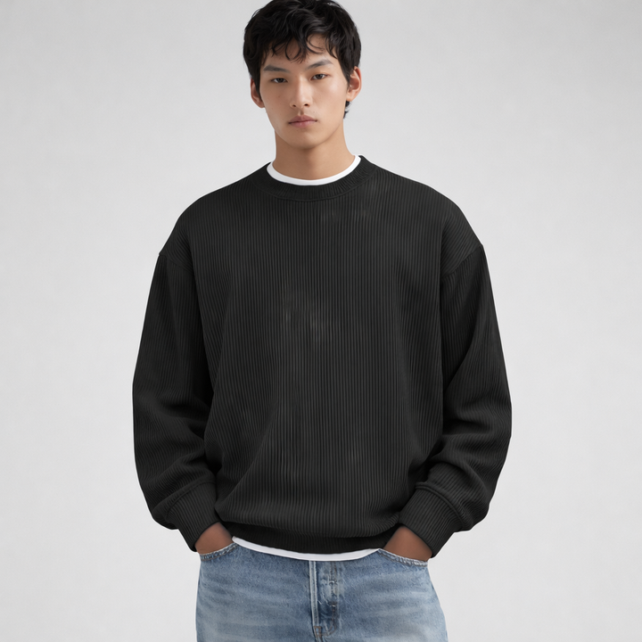 Pull Col Roulé Homme Élégant Uni Tricot