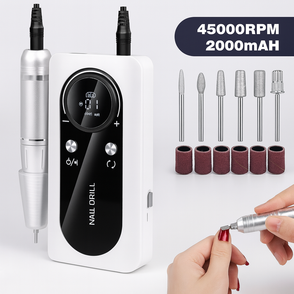 Perceuse à Ongles Électrique Rechargeable 45 000 tr/min
