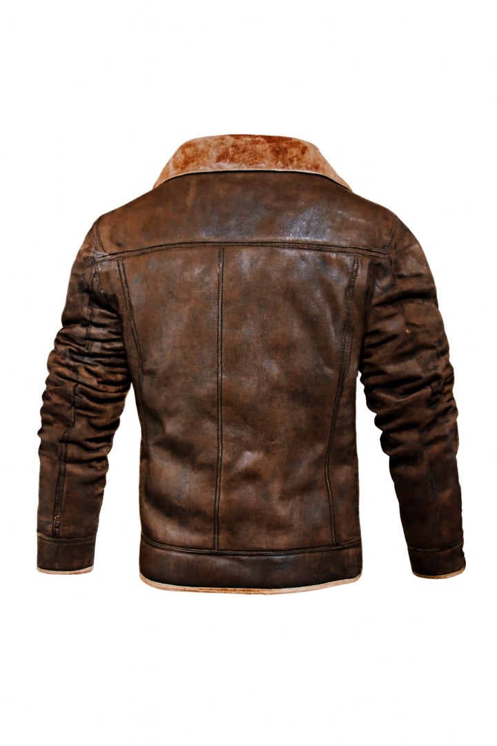 Veste Bomber d'Hiver Chaleur Stylée avec un Bord Aviateur Classique