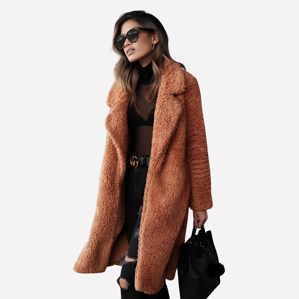 Manteau Long Teddy Femme