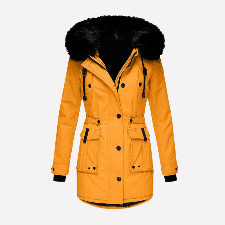 Veste Parka Femme avec Capuche et Poches Pliantes
