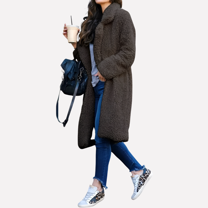 Manteau Long Teddy Femme