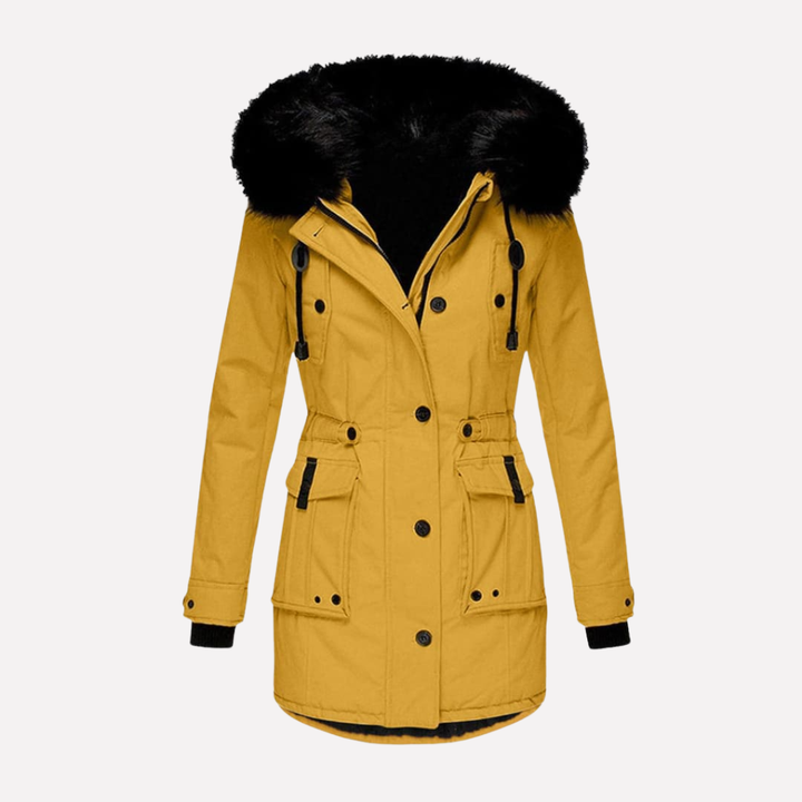Veste Parka Femme avec Capuche et Poches Pliantes