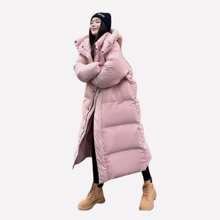 Veste Doudoune Longue Femme avec Capuche