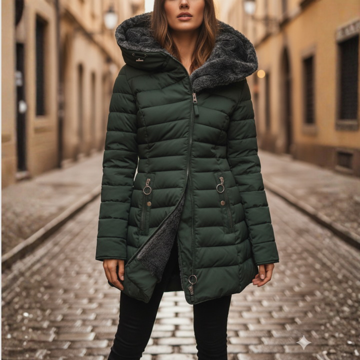 Manteau d'hiver à capuche pour femmes