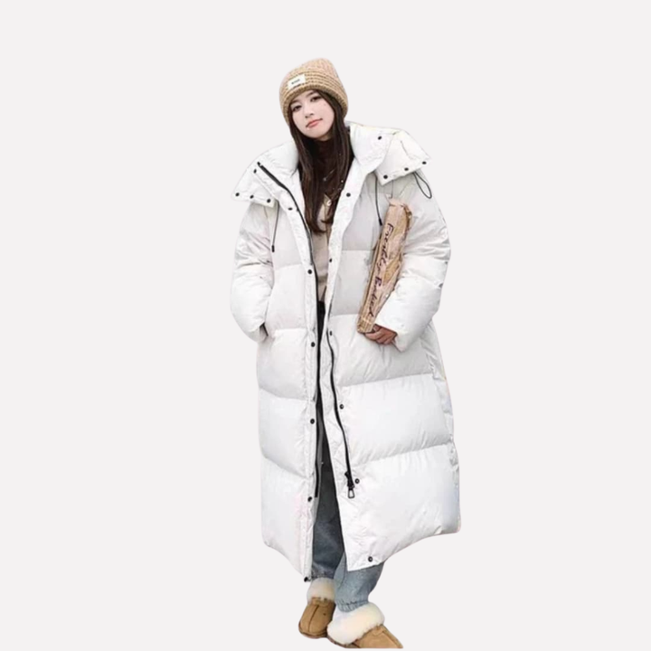 Veste Doudoune Longue Femme avec Capuche