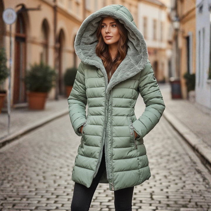 Manteau d'hiver à capuche pour femmes