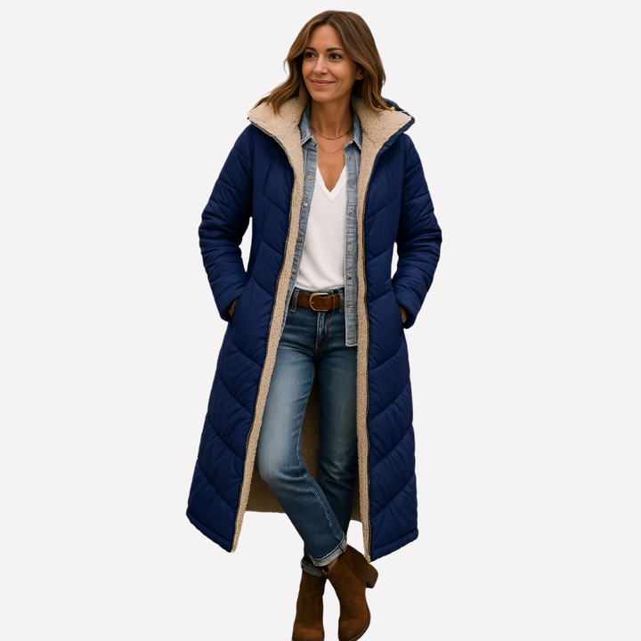Manteau matelassé pour femmes avec capuche et intérieur doublé