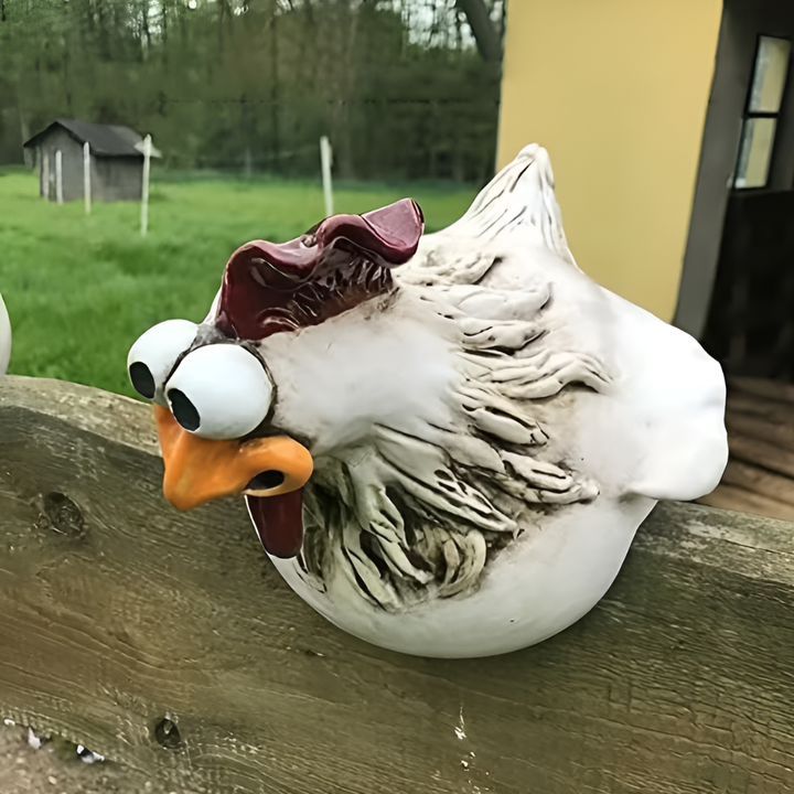 Décorations de clôture en forme de coq fantaisiste