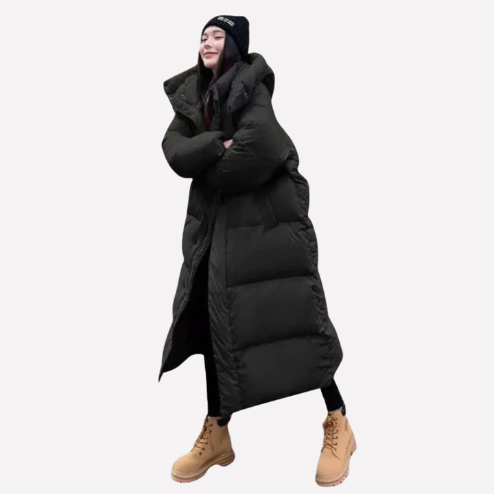 Veste Doudoune Longue Femme avec Capuche