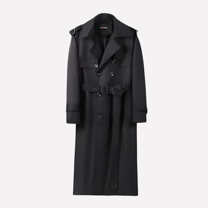 Manteau Trench Ceinturé Hommes Au-dessus du Genou