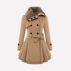 Manteau d'hiver pour femmes avec boutons et ceinture