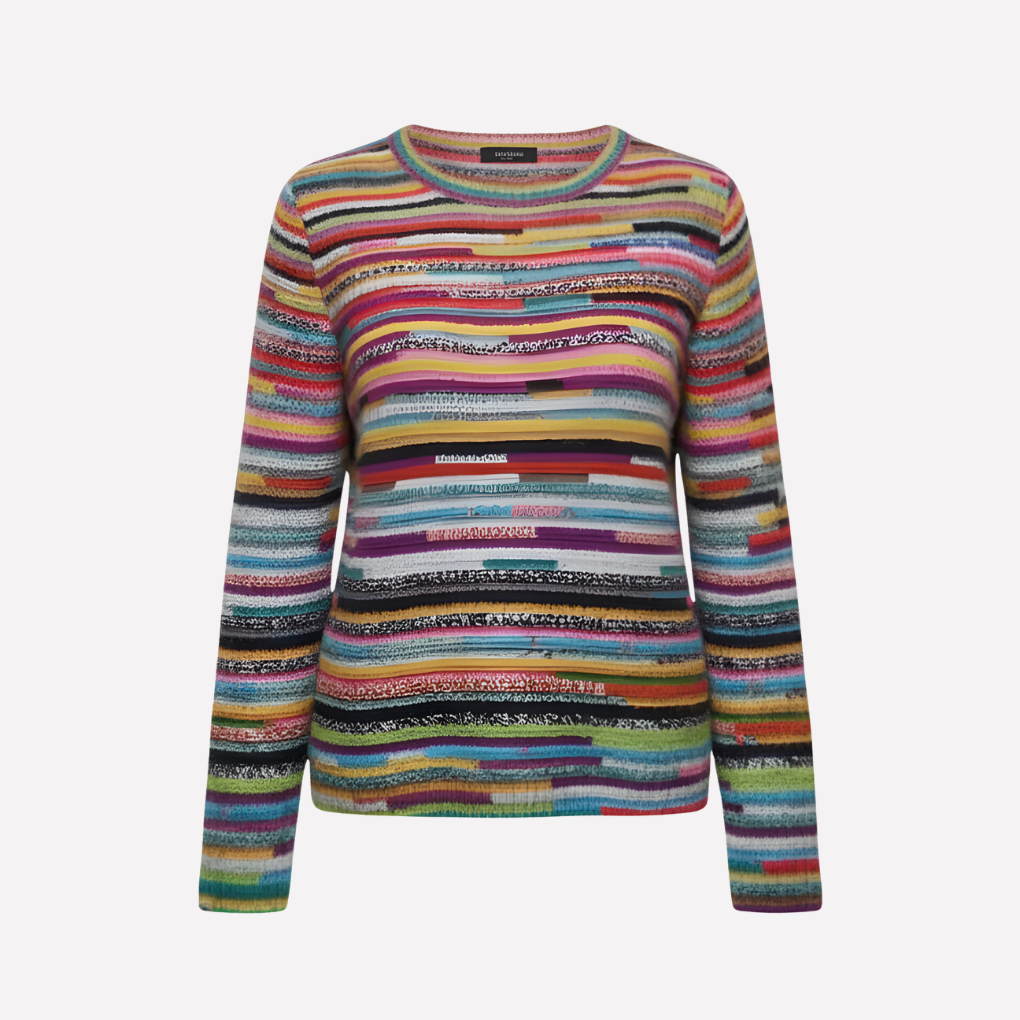 Pull en tricot rayé pour femmes