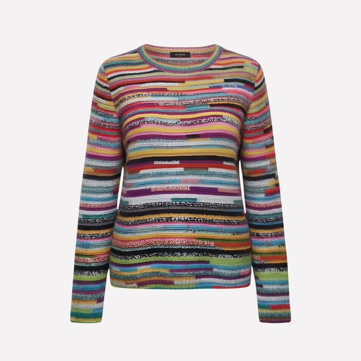 Pull en tricot rayé pour femmes