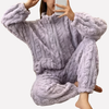 Ensemble de Pyjama en Polaire Chaleureux et Confortable pour Femmes
