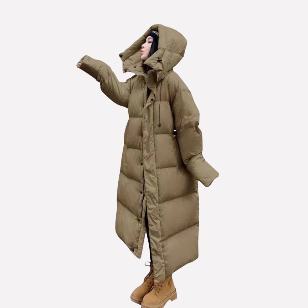 Veste Doudoune Longue Femme avec Capuche