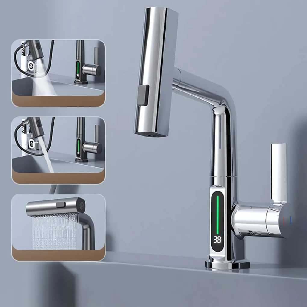 Robinet LED Flexible pour Cuisine & Salle de Bain