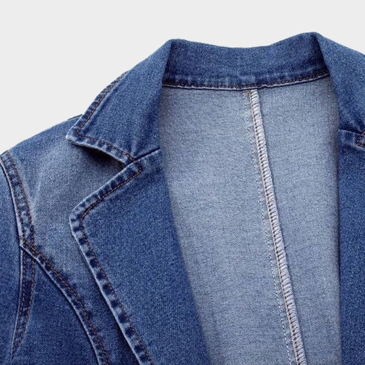 Blazer en Denim Chic pour Femmes