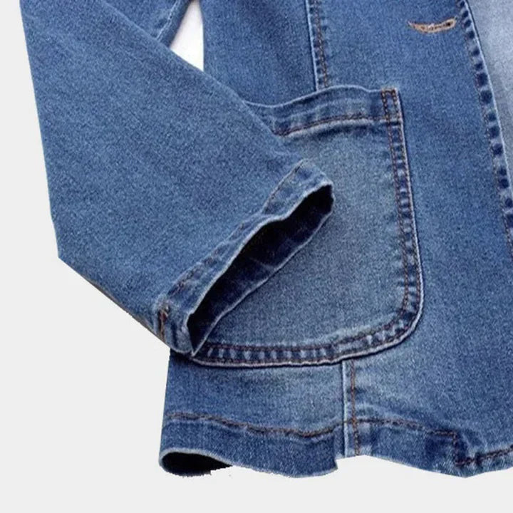Blazer en Denim Chic pour Femmes