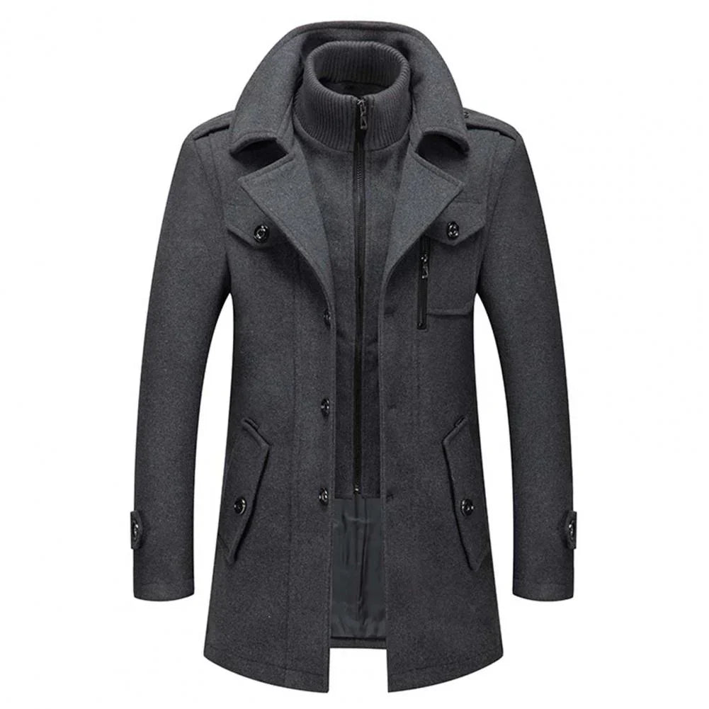 Manteau d'hiver deux pièces pour hommes : chaleur et style combinés