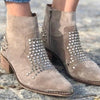 Bottines à Talons Cloutées Tendance