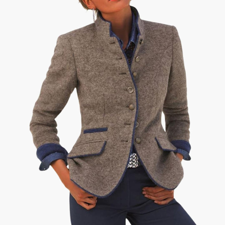 Blazer Femme à Col Revers – Style Bouton Front