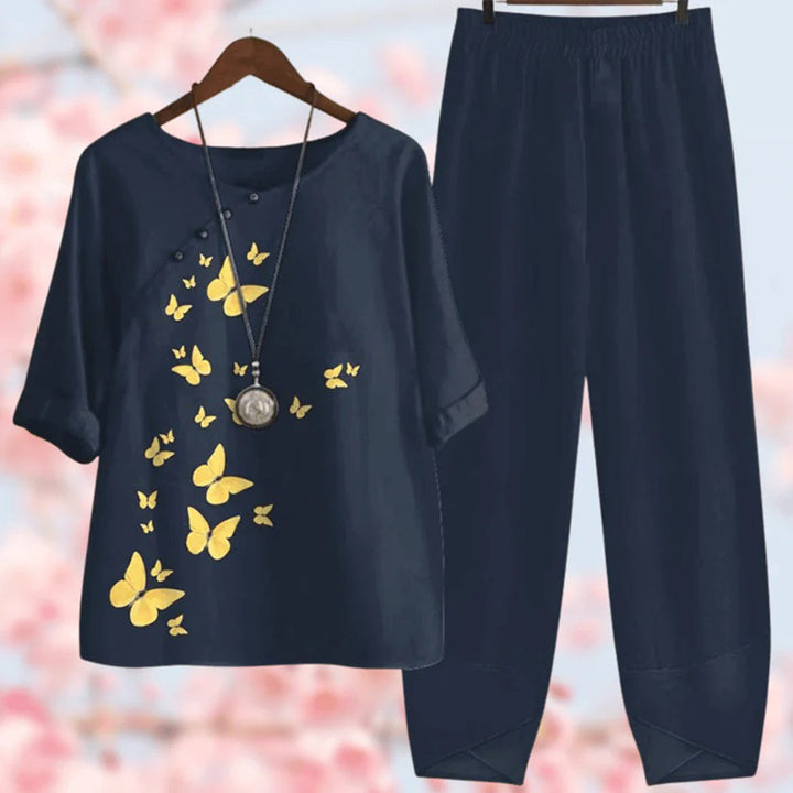 Ensemble Deux Pièces Floral Vintage