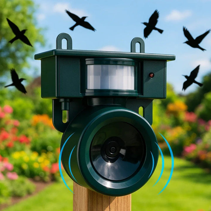 Repulsif et Effaroucheur d'Oiseaux à Capteur de Mouvement Premium