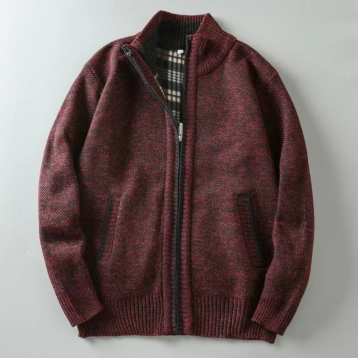 Pull homme tricoté avec zip pour chaleur et style