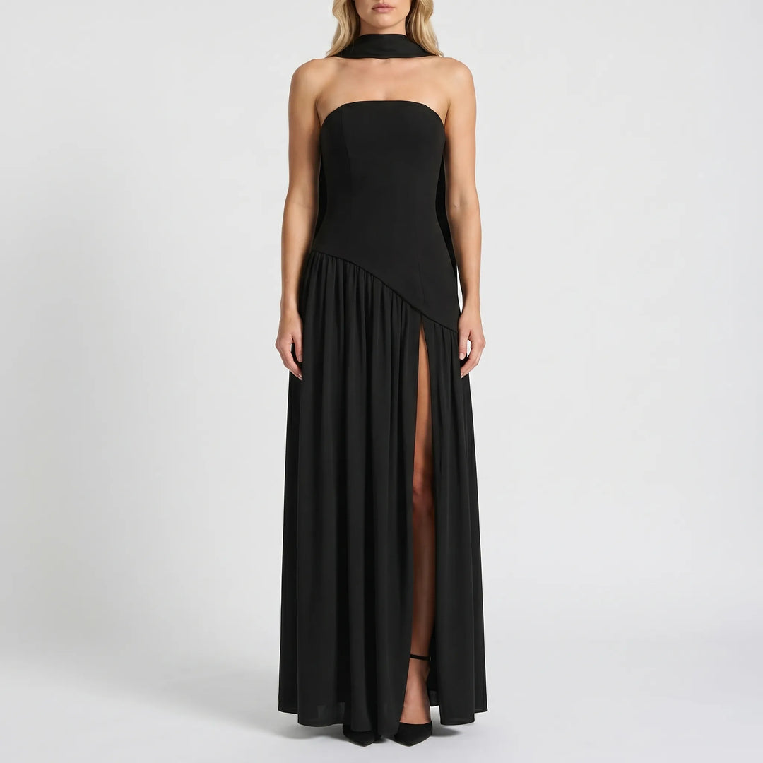 Robe Maxi Drapée Longue