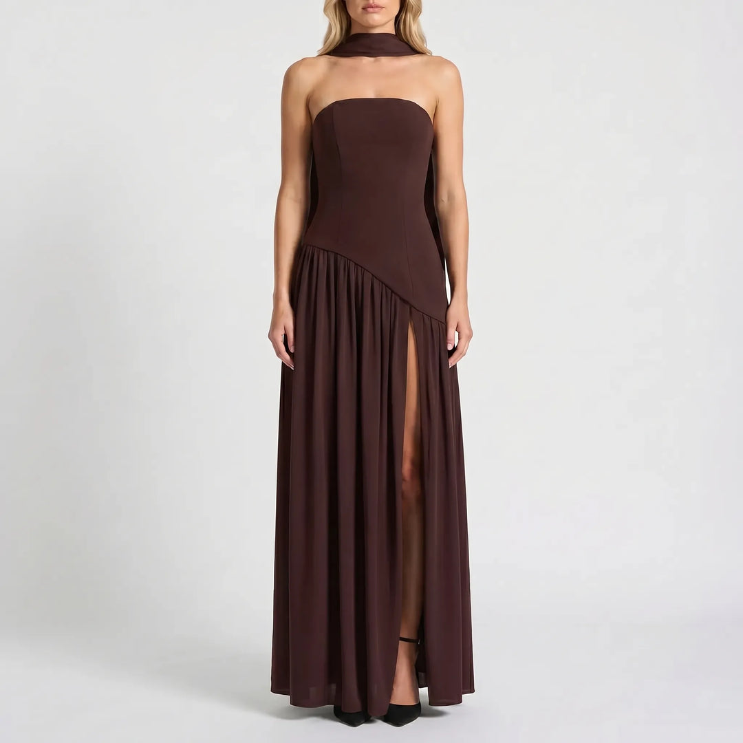 Robe Maxi Drapée Longue