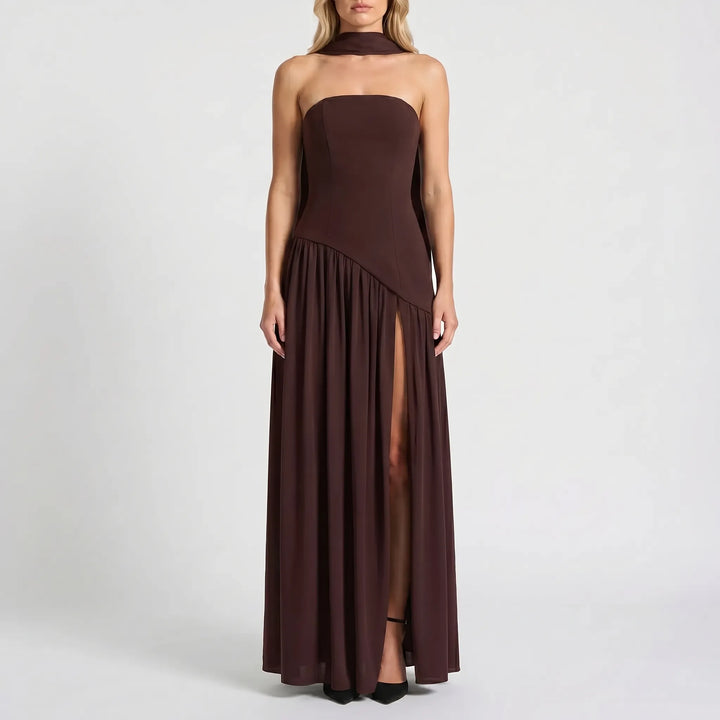 Robe Maxi Drapée Longue
