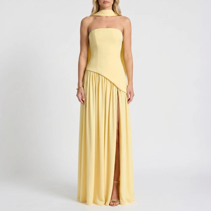 Robe Maxi Drapée Longue