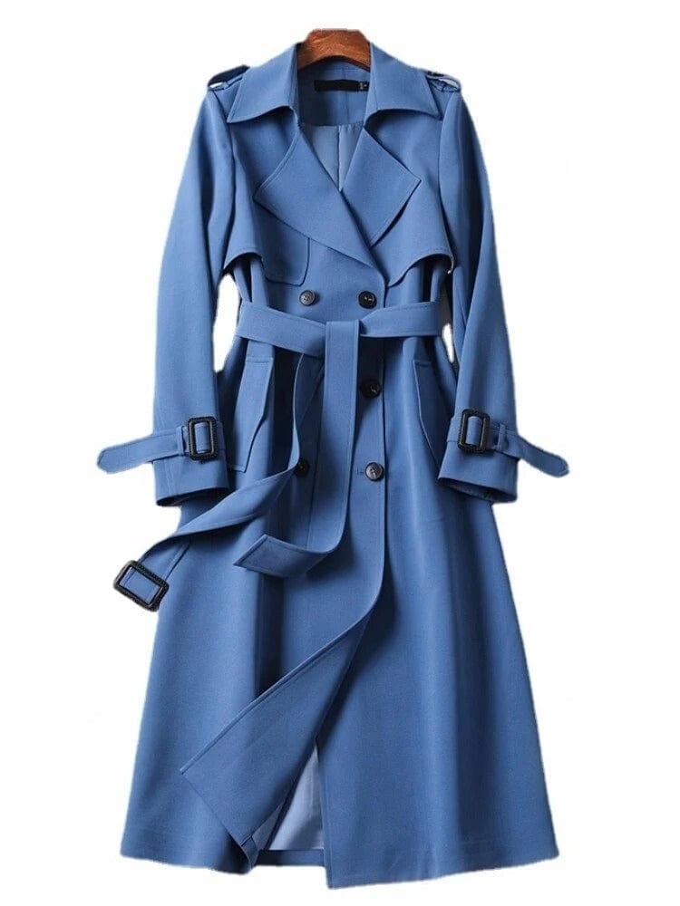 Manteau Trench Vintage Tendance pour Femmes Bord Intemporel avec Attractivité Moderne