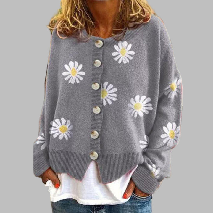 Pull en maille floral pour femmes
