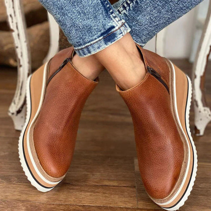 Bottes Cheville à Talons Épais pour Femmes avec Charme Vintage