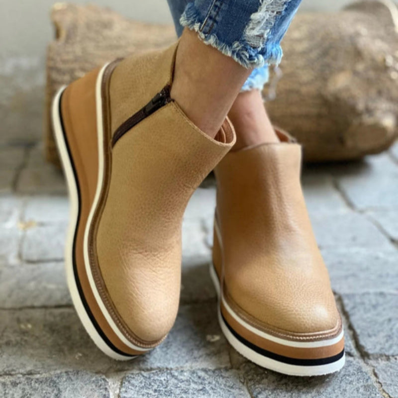 Bottes Cheville à Talons Épais pour Femmes avec Charme Vintage