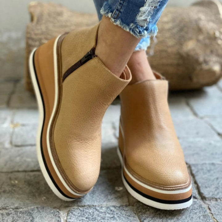 Bottes Cheville à Talons Épais pour Femmes avec Charme Vintage