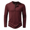 T-shirt en coton à manches longues casual pour hommes