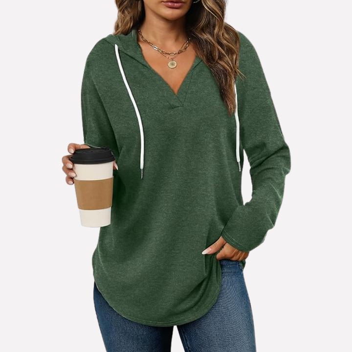 Sweat-shirt à col rond pour femmes à manches longues