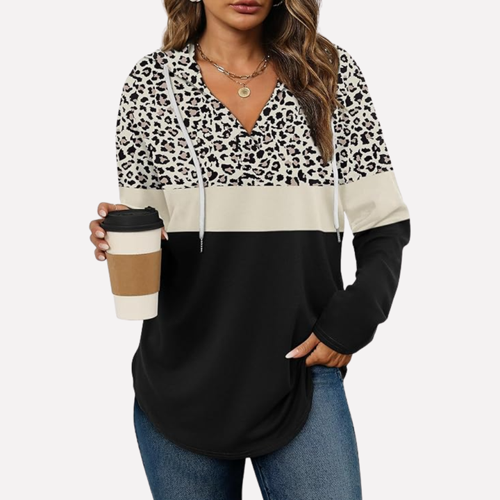 Sweat-shirt à col rond pour femmes à manches longues