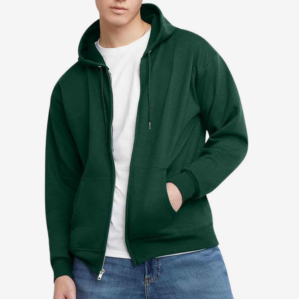 Sweat à capuche zippé complet pour homme